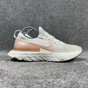 Nike React Infinity FlyKnit CD4372-103 Woman's Size 9.5 White Running Shoes Used